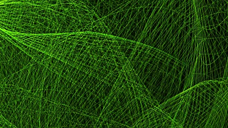 línea de malla de alambre verde abstracta fondo de onda movimiento rápido. línea de bucle sin costura 4k 3d. tema de ciencia ficción abstracto ondas de malla de cable. diseño moderno futurista grunge para ciencia título de introducción de fondo.