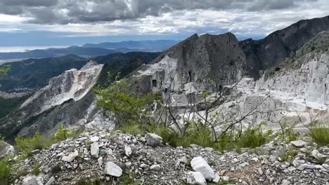 cuevas de mármol en carrara, italia.