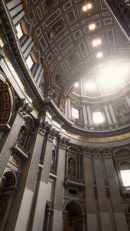 grand interiors of a historic basilica with classical sculptures