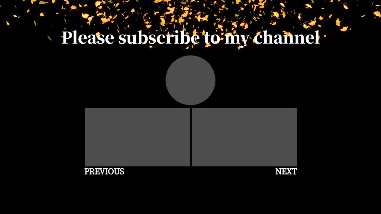 가을 잎 입자 유튜브 엔드 카드 엔딩 스크린 모션 그래픽