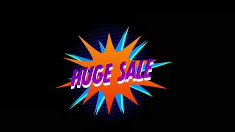 Words-Huge-Sale-appearing-in-front-of-explosion-effect