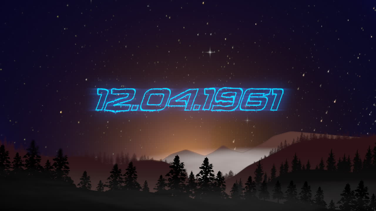 12.04.1961 с горами и лесом в ночное время