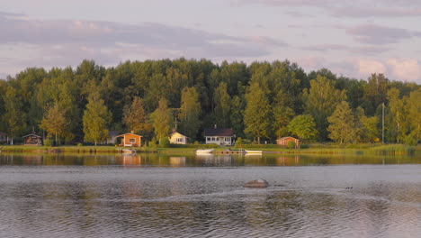 cabins of jakobstad archipelago in summer