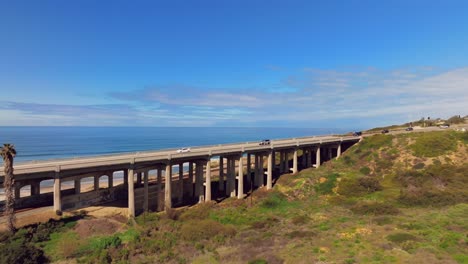 north torrey pines road bridge on the coast of del mar in california, usa