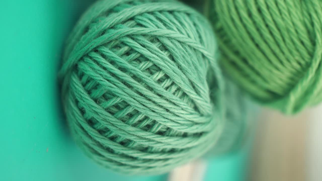 Green Yarn Balls