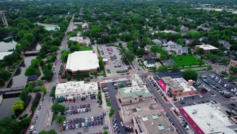 naperville illinois usa downtown aerial