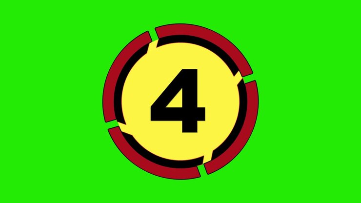 Modern countdown time motion graph from 10 to 1, on a green screen background. Suitable for many promotional videos