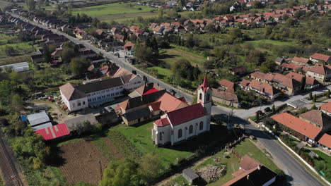 superb aerial look community hungary perkupa