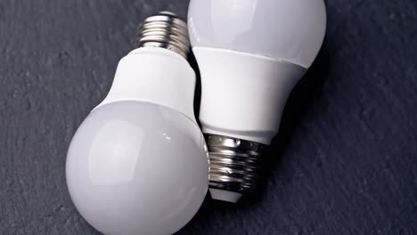 close-up of light bulbs on the table
