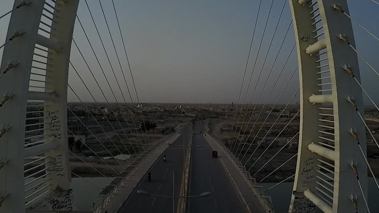 aerial footage of alammara city in baghdad , iraq