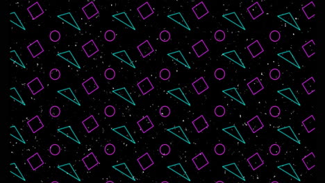 animación de formas coloridas sobre un fondo negro