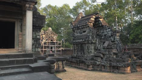 Medium-Exterior-Pan-Shot-of-Small-Temple-Renovation