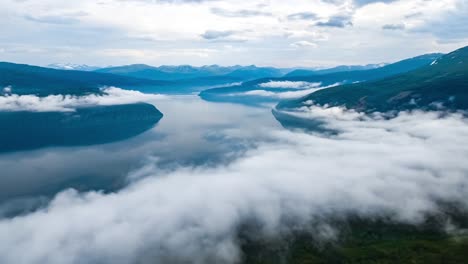 aerial footage beautiful nature norway.