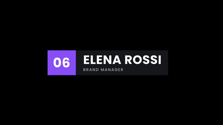 Animated Lower Third Graphic with Name and Title