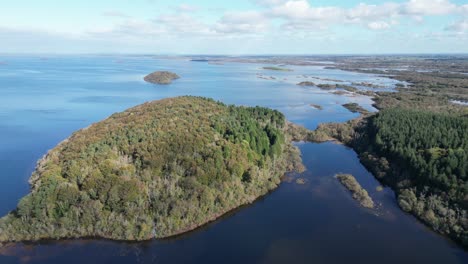 a panoramic view over white island and the ballykine loop, clonbur, galway county, ireland