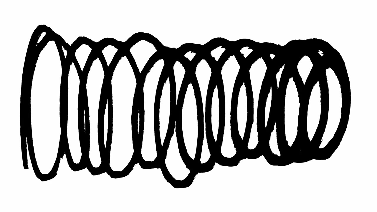 Animated Hand-Drawn Wavy Black Line on White Background