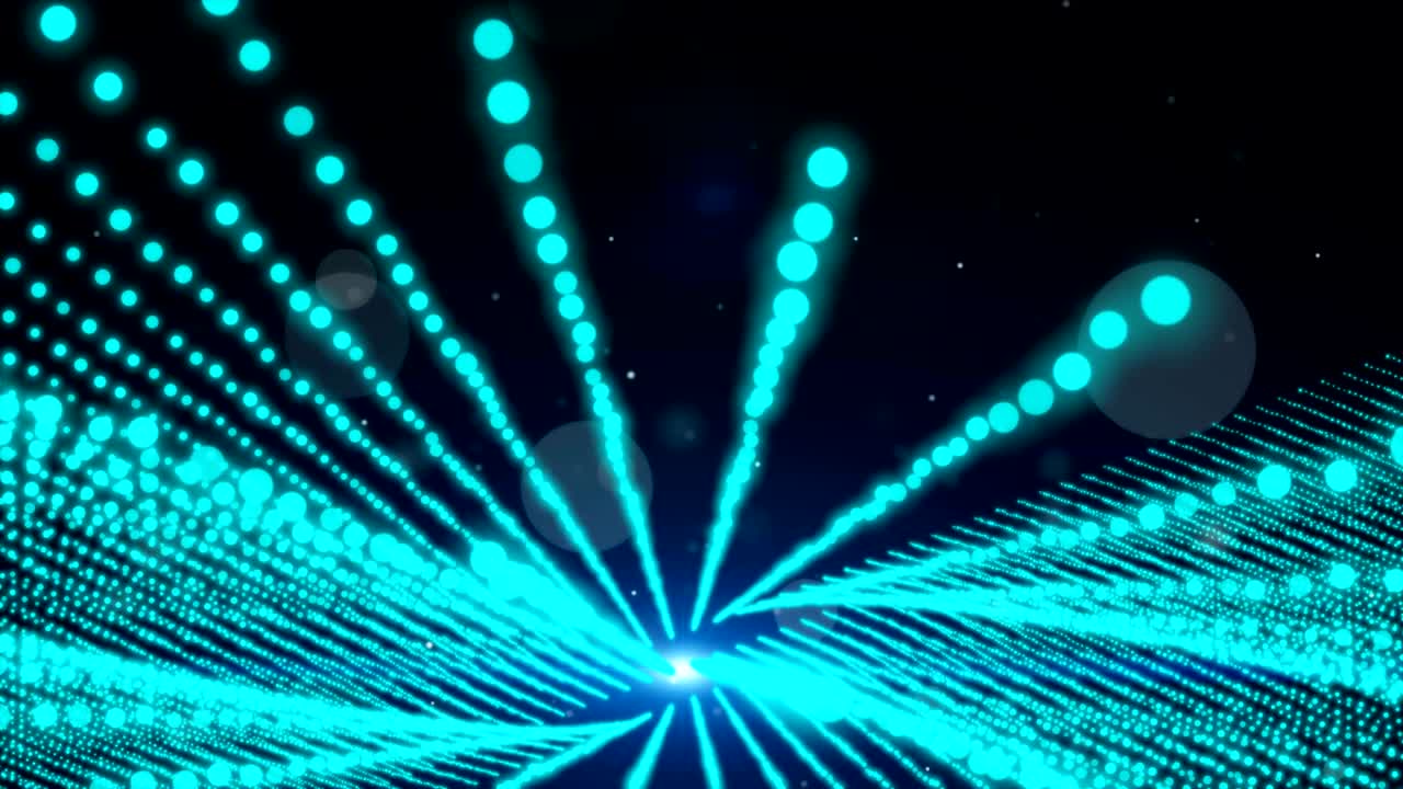 Animation ,motion abstract background with circle light sky blue and white moving and flicker particles. Backdrop of bokeh.