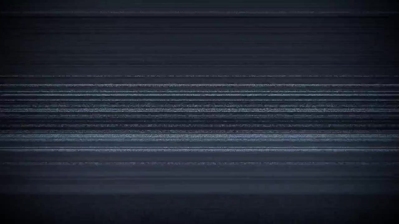 Analog Television Glitch Screen with Static Noise and Scanlines