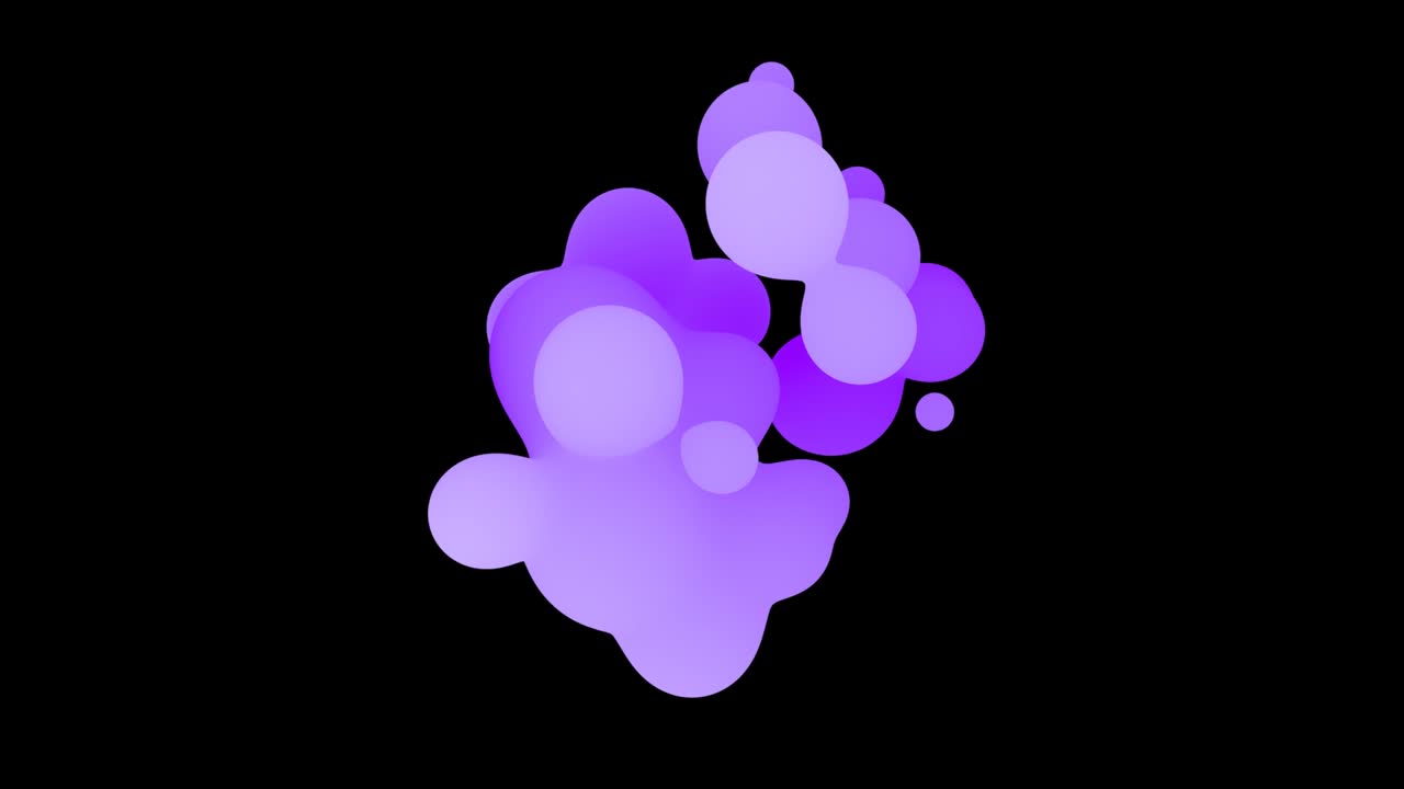 3D animation of Abstract smooth liquid shape. 4k seamless loop 3D animation.