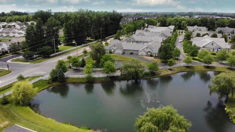 a slow push forward of a typical mid-west ohio residential neighborhood