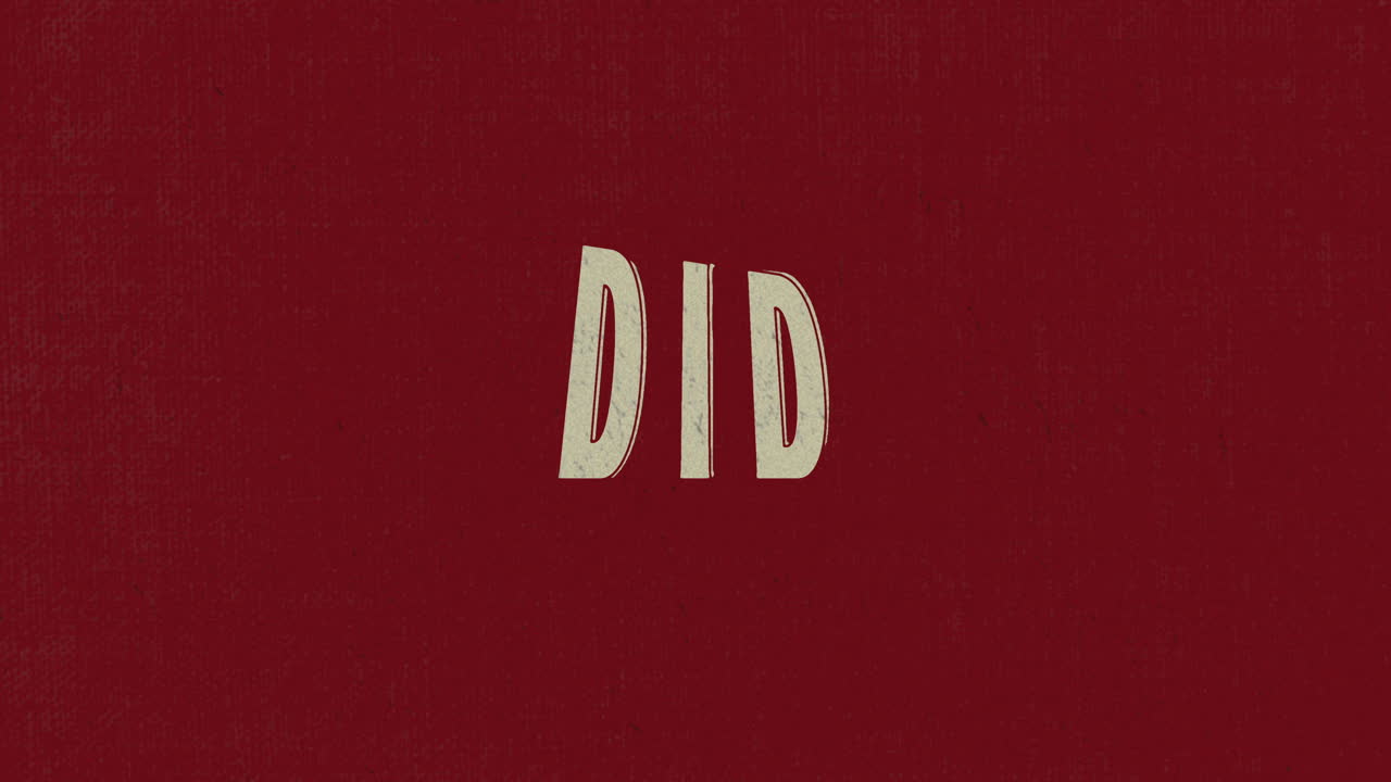 hizo una animación de texto dinámico inquieto en fondo rojo como un trastorno de personalidad múltiple - trastorno de identidad disociativa