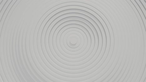 patrón abstracto de círculos con el efecto de desplazamiento. animación de anillos blancos limpios. fondo abstracto para una presentación de negocios. bucle sin costuras manchas de agua 3d. textura blanca.