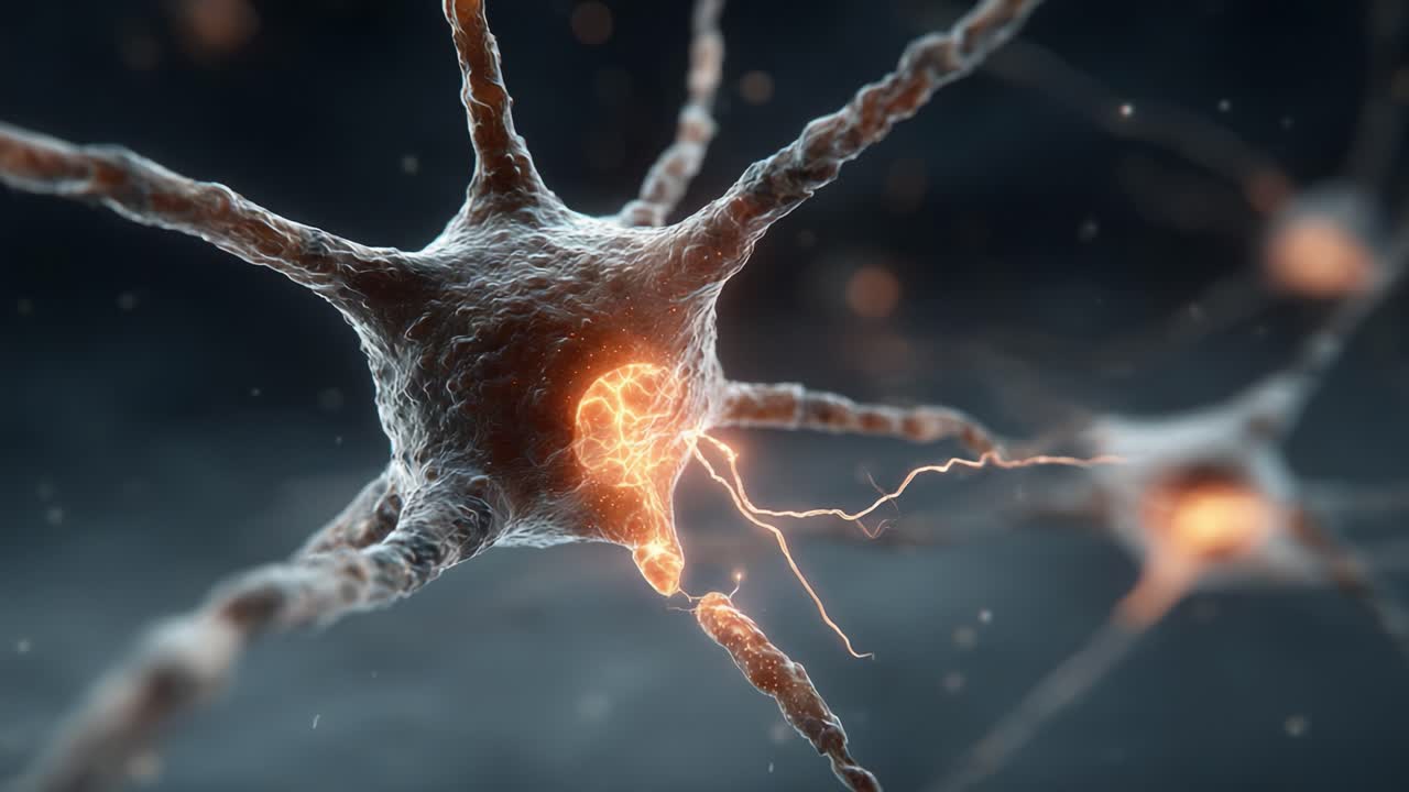 Stunning Visuals of Neurons Firing: Captivating Scenes of Neural Activity with Electric Synapses Sparking Communication Between Brain Cells