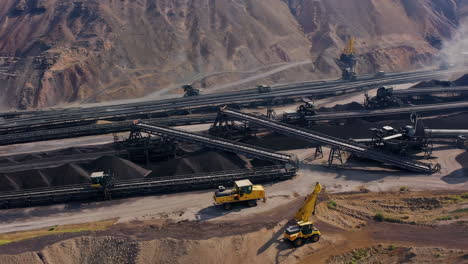 aerial view of a large-scale industrial mining operation
