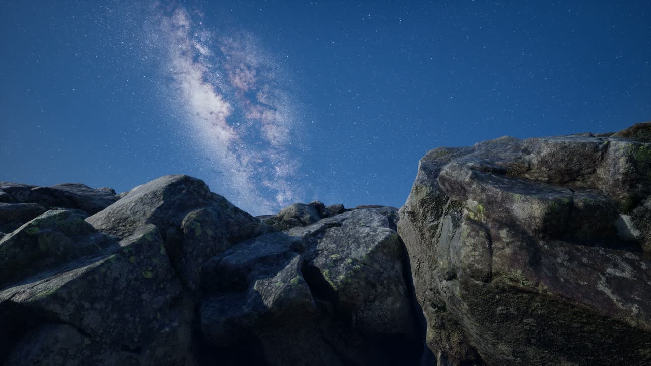 rutas de estrellas de astrofotografía de 4k sobre las paredes del cañón de piedra arenisca