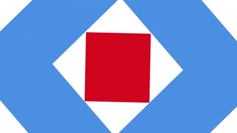 Animación-De-La-Bandera-Estadounidense-Pulsante,-Diamantes-Y-Cuadrados-Rojos,-Blancos-Y-Azules.