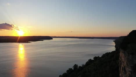 sunset over a river