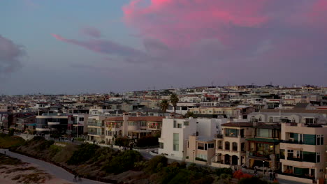 Aerial-shot-of-Manhattan-Beach,-California,-USA