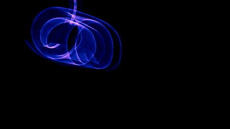 glowing abstract curved blue and magenta lines - light painted 4k video timelapse