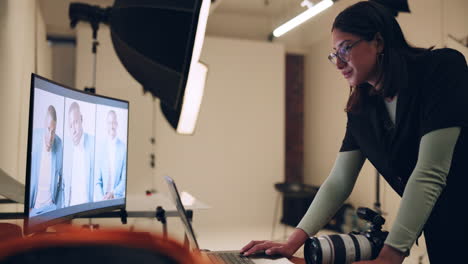 photographer working in a studio