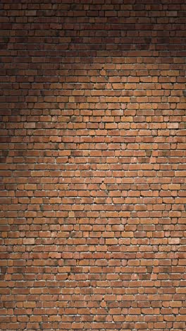 bricks wall background with a light in movement. 3d vertical animation loop.