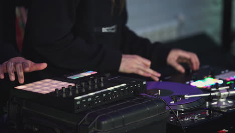 dj performing at a music event