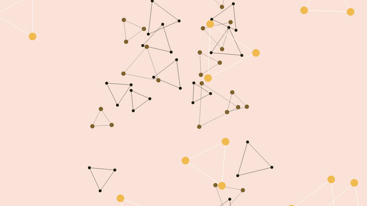 Vibrant network connected triangles and dots