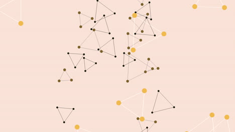 vibrant network connected triangles and dots