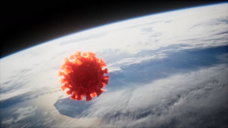 coronavirus covid-19 on the earth orbit