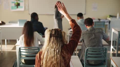 students in a classroom during a lesson
