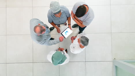 business people, tablet and planning discussion