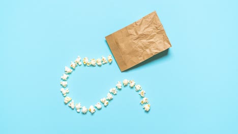haciendo palomitas de maíz, divertida animación de stop motion en 4k.