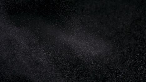 powder isolated on black background