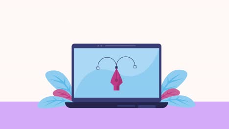 proceso creativo con una computadora portátil