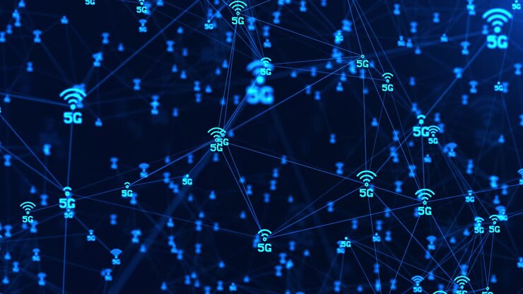 5G ny trådløs internet Wi-Fi-forbindelse Loop-animation
