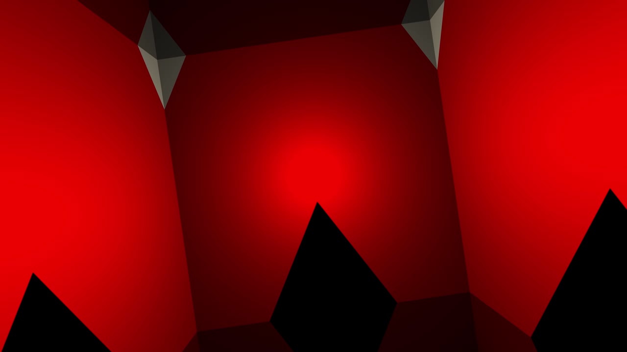 기하학적 3d 배경 루프와 은 삼각형