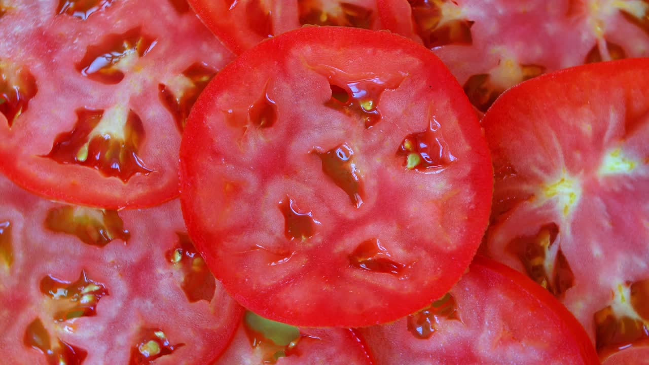 토마토 채소 슬라이스 회전