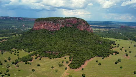 big mountain in in the jungle - mato grosso do sul - brazil