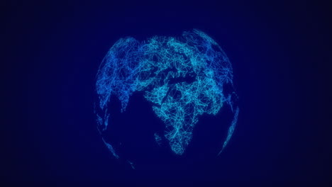 el globo girando contra un fondo azul