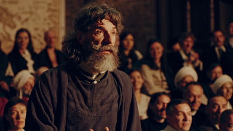 religious gathering in a historical setting